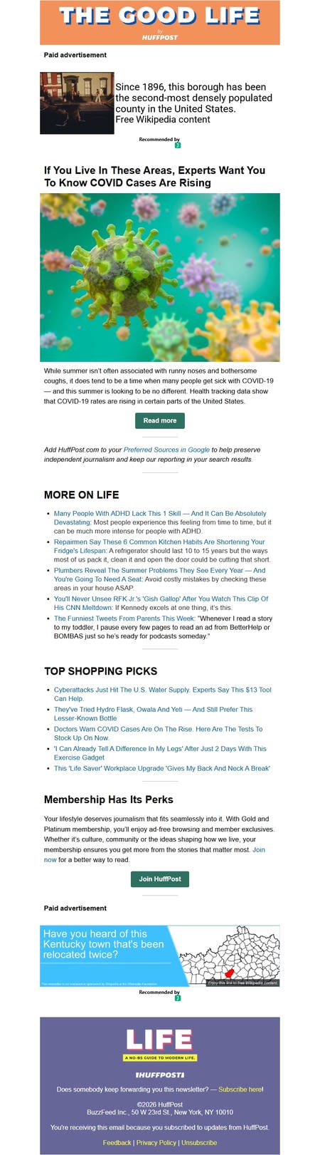 邮件模板创意 The Good Life By Huffpost 123