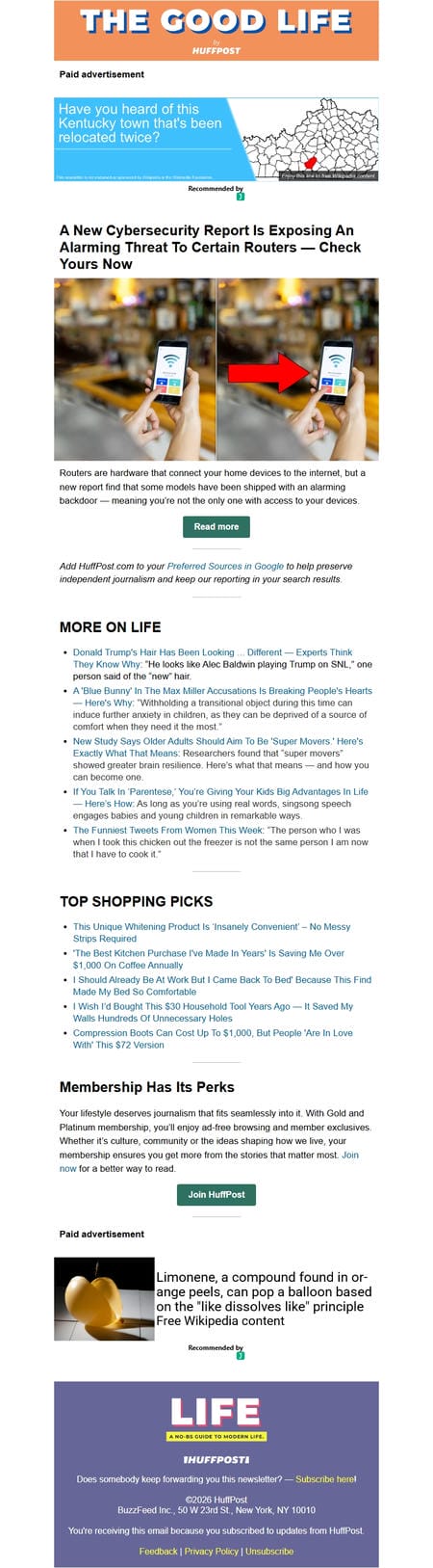 邮件模板创意 The Good Life By Huffpost 127