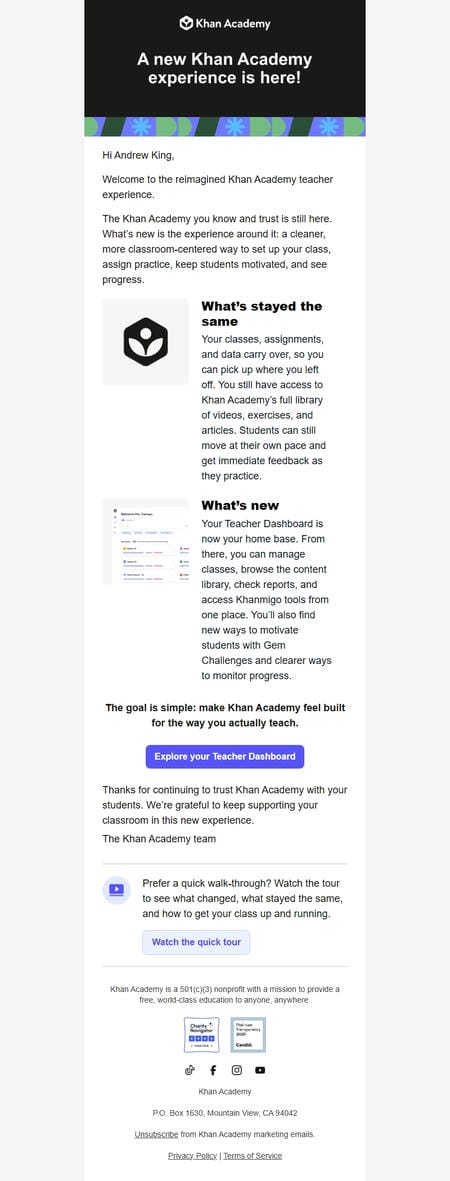 邮件模板创意 The Khan Academy Team 52