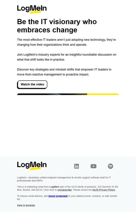 邮件模板创意 The Logmein Team 4