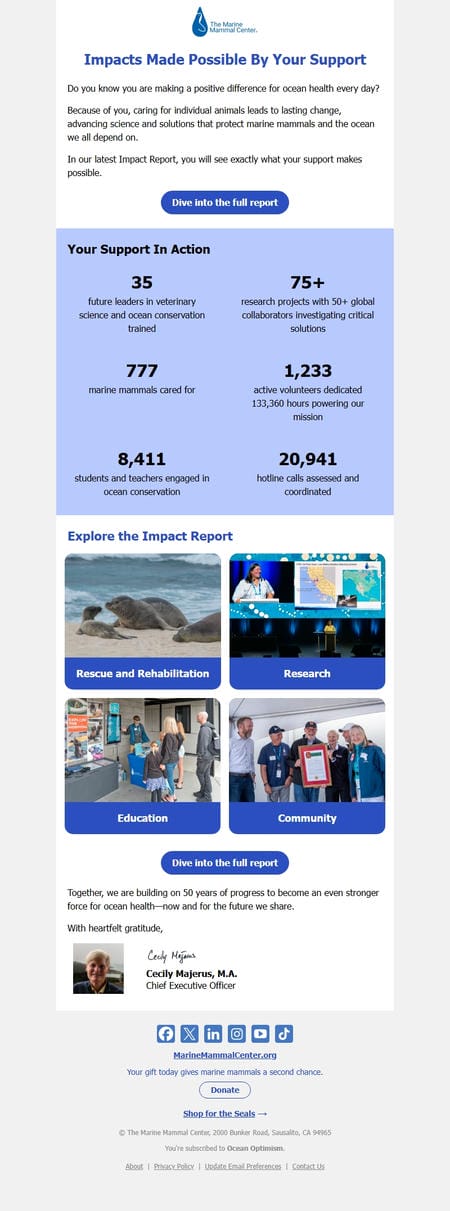 邮件模板创意 The Marine Mammal Center 4