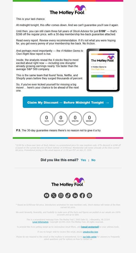 邮件模板创意 The Motley Fool 199