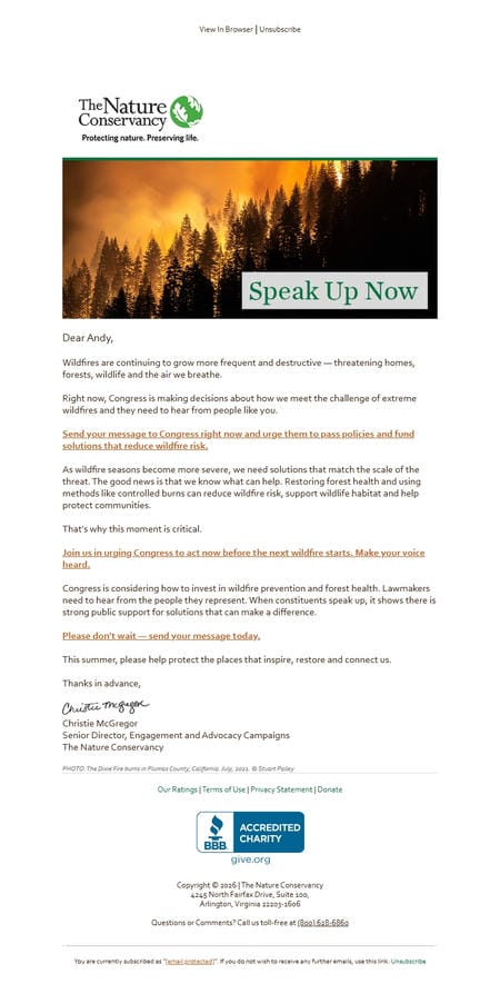 邮件模板创意 The Nature Conservancy 156