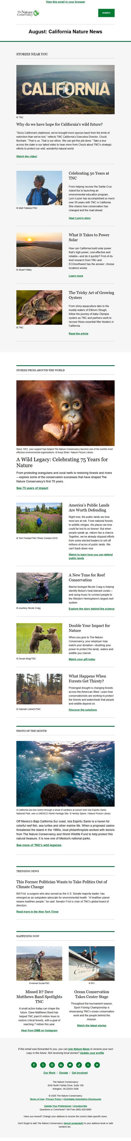 邮件模板创意 The Nature Conservancy 157
