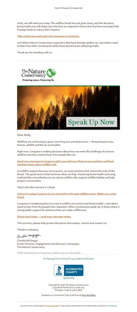 邮件模板创意 The Nature Conservancy 158