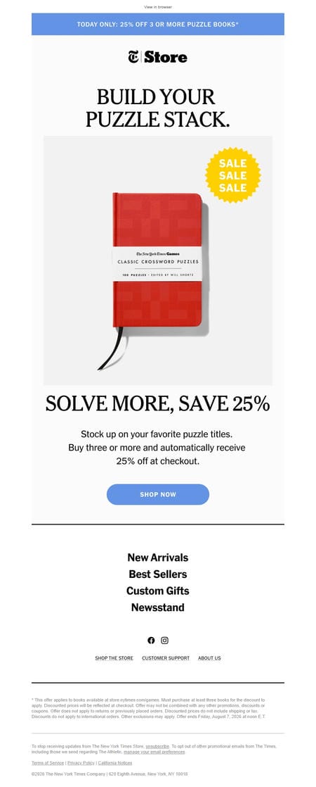 邮件模板创意 The New York Times Store 60
