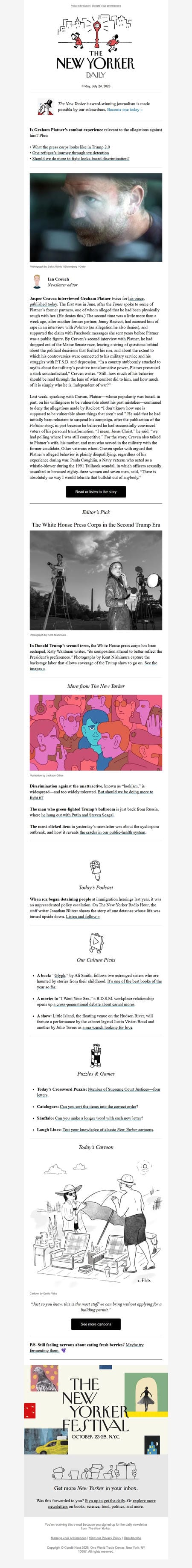 邮件模板创意 The New Yorker Daily 387