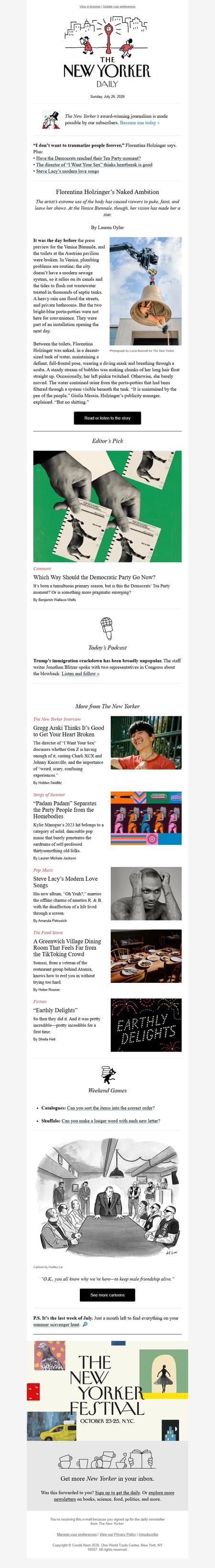 邮件模板创意 The New Yorker Daily 389