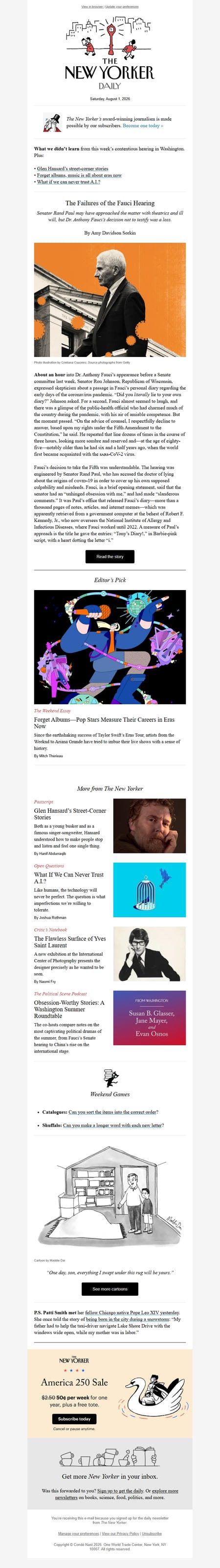 邮件模板创意 The New Yorker Daily 394