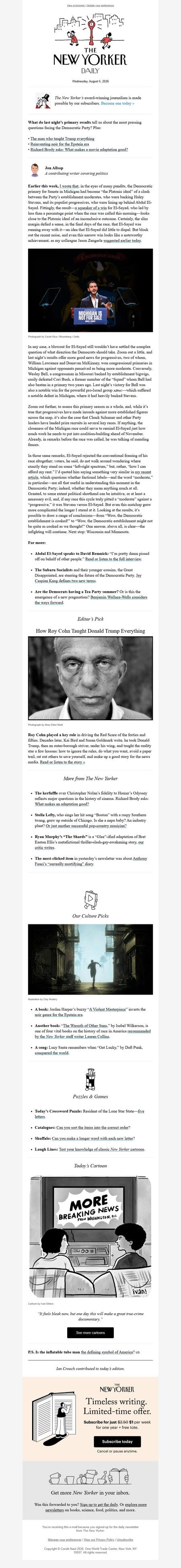 邮件模板创意 The New Yorker Daily 397