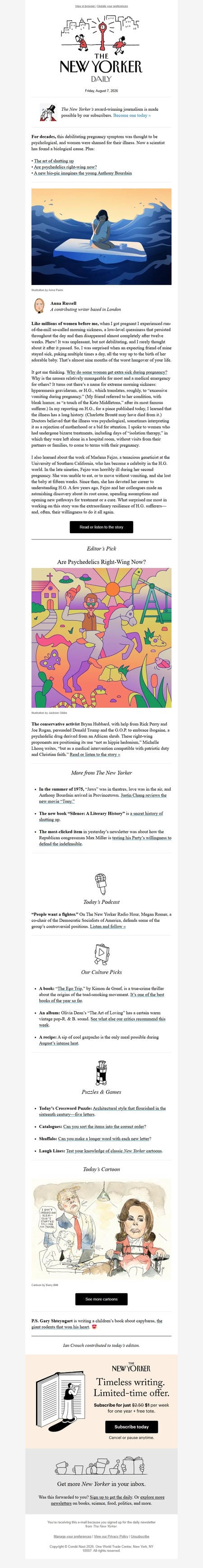 邮件模板创意 The New Yorker Daily 399