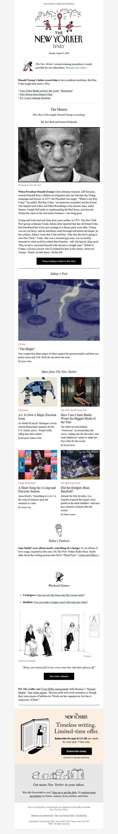 邮件模板创意 The New Yorker Daily 401