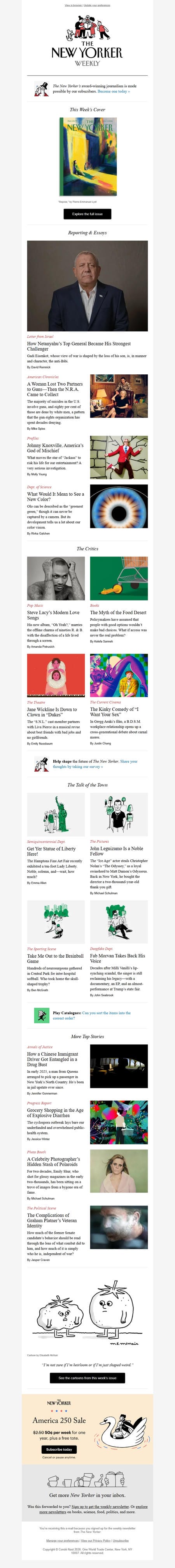 邮件模板创意 The New Yorker Weekly 65