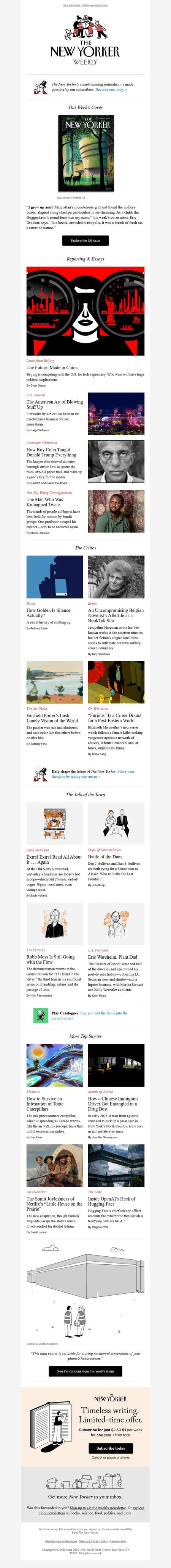 邮件模板创意 The New Yorker Weekly 66
