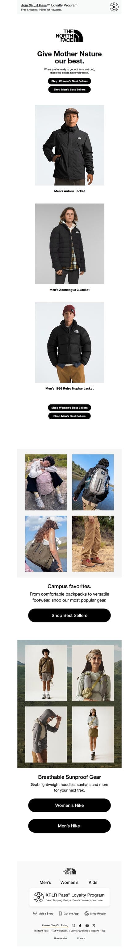 邮件模板创意 The North Face 254