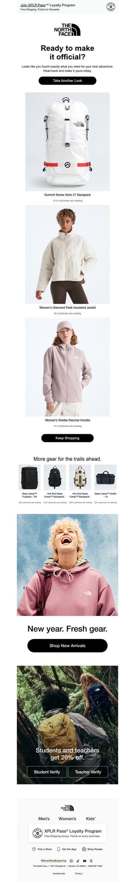 邮件模板创意 The North Face 260