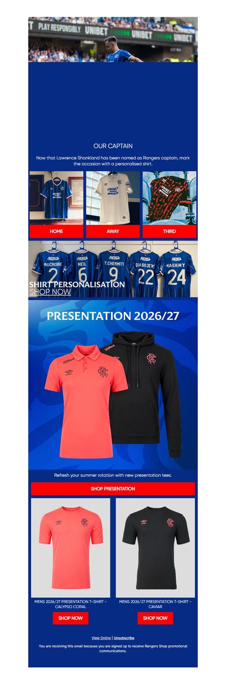 邮件模板创意 The Rangers Store 149
