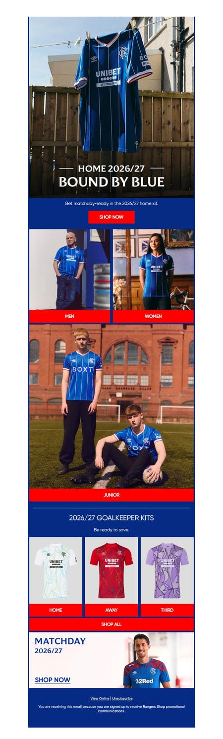 邮件模板创意 The Rangers Store 150