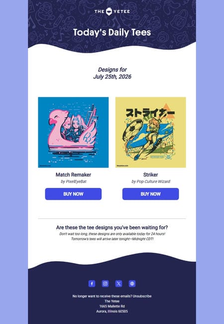 邮件模板创意 The Yetee 46