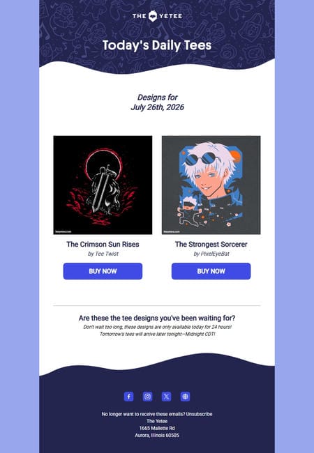邮件模板创意 The Yetee 47