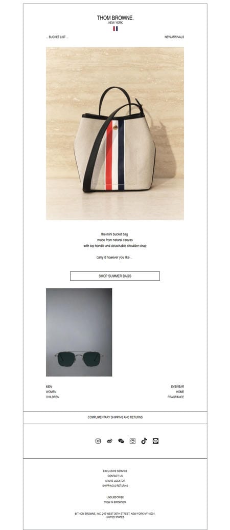 邮件模板创意 Thom Browne 14