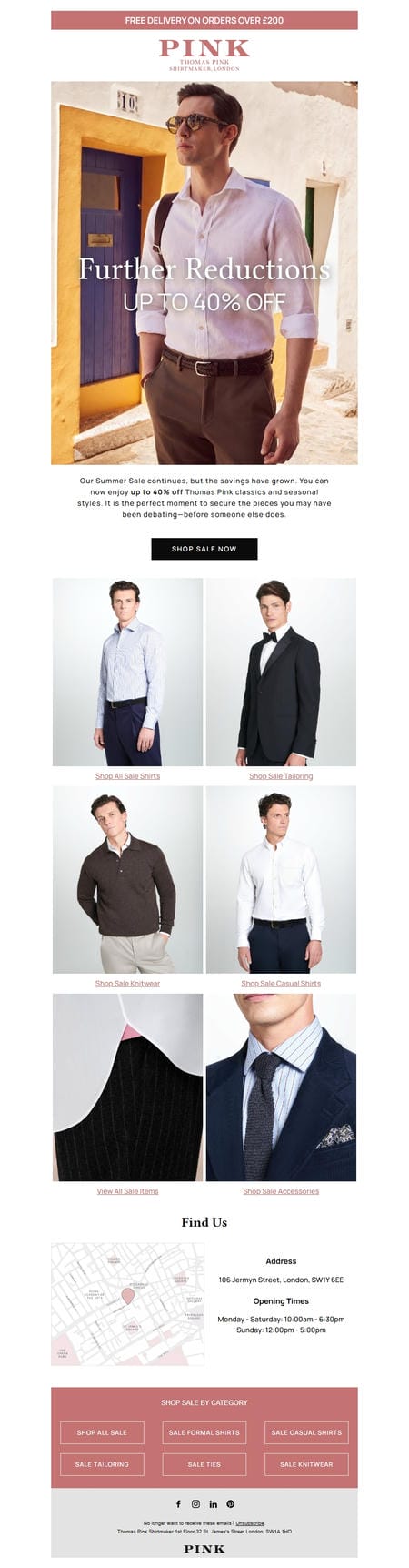 邮件模板创意 Thomas Pink Shirtmaker 117