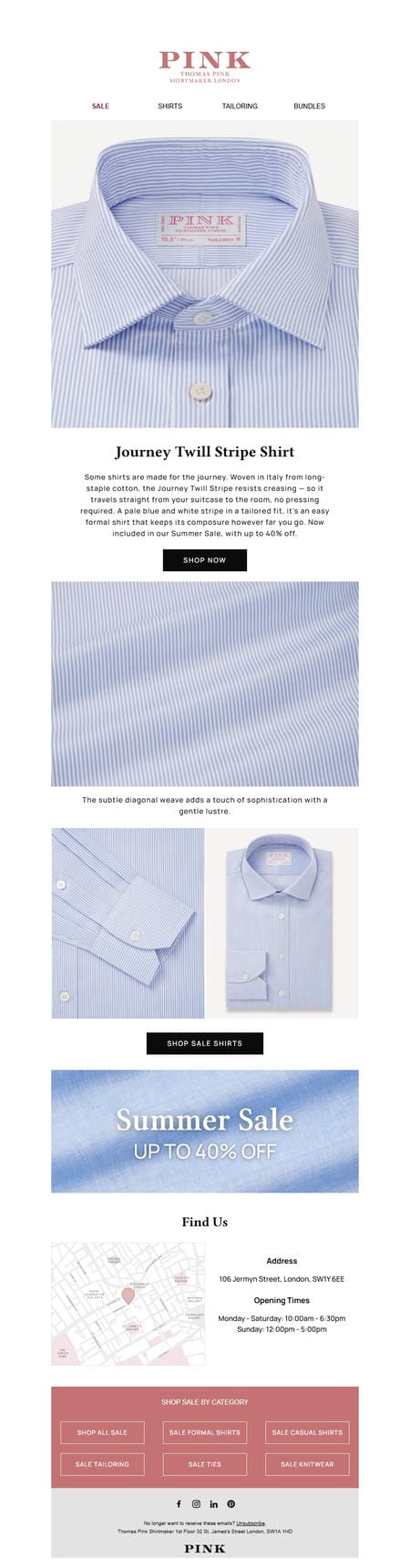 邮件模板创意 Thomas Pink Shirtmaker 119