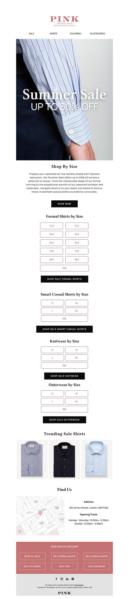邮件模板创意 Thomas Pink Shirtmaker 122