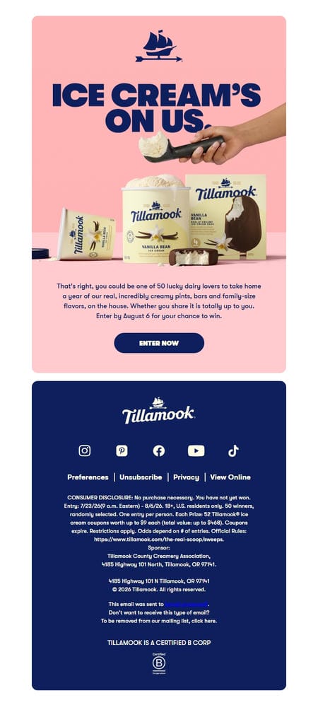 邮件模板创意 Tillamook 28