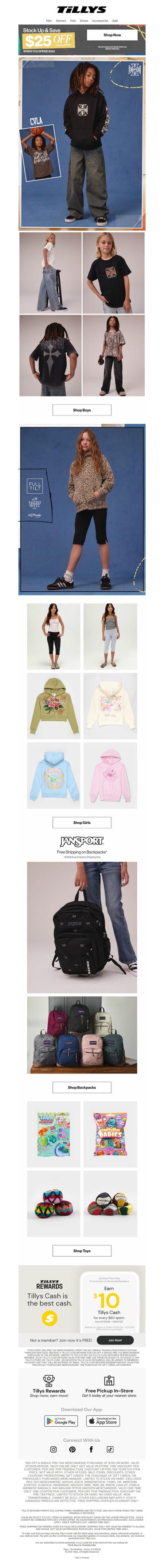 邮件模板创意 Tillys Kids 29