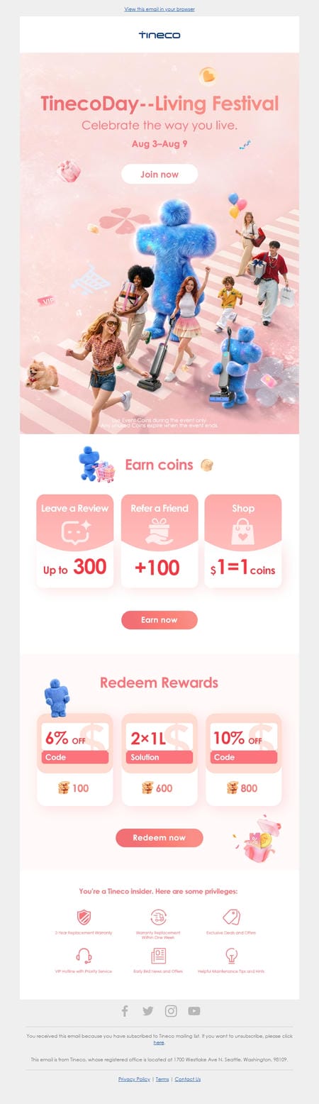 邮件模板创意 Tineco 3