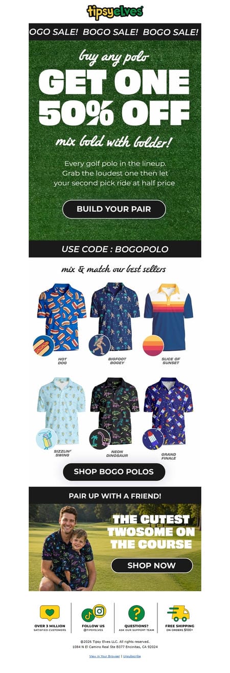 邮件模板创意 Tipsy Elves 230