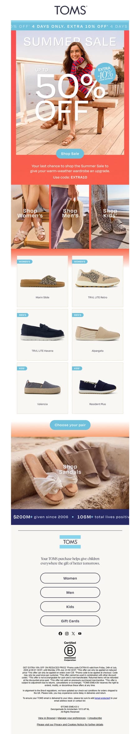 邮件模板创意 Toms Europe 105