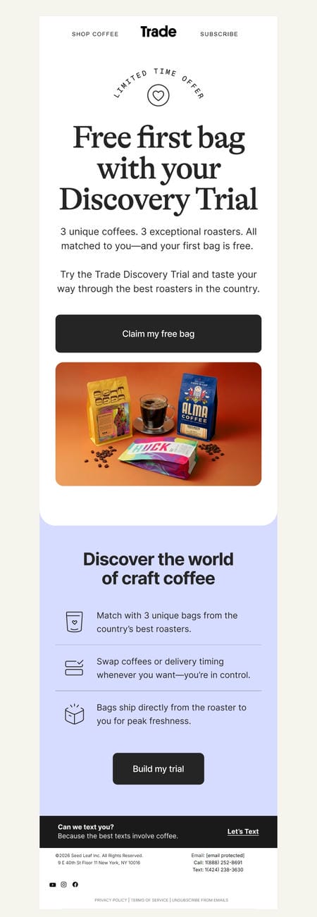 邮件模板创意 Trade Coffee 19