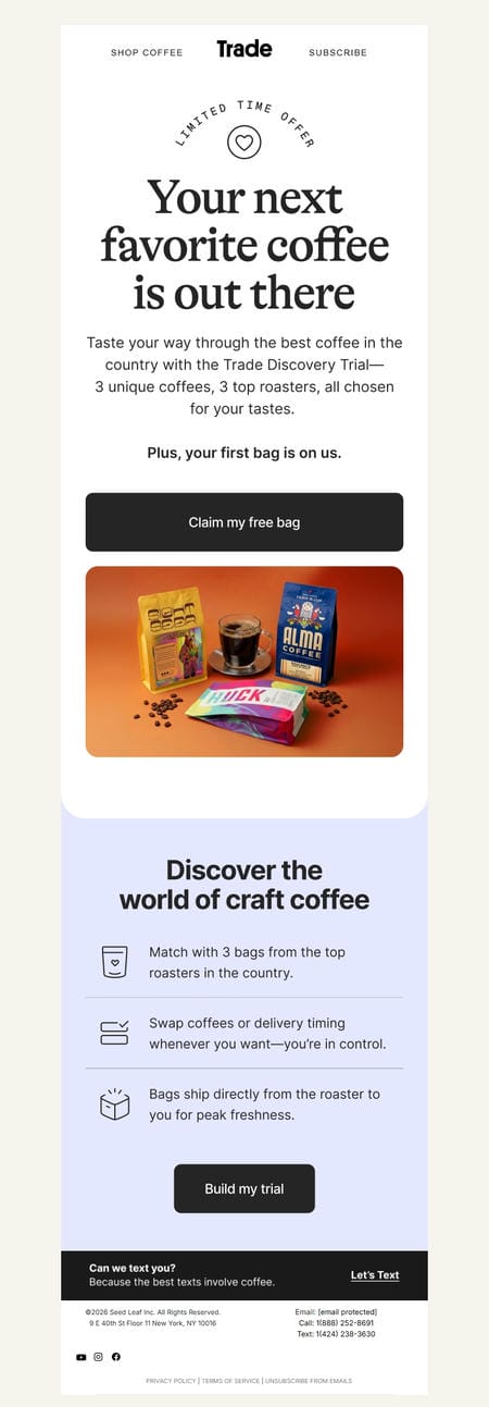 邮件模板创意 Trade Coffee 21