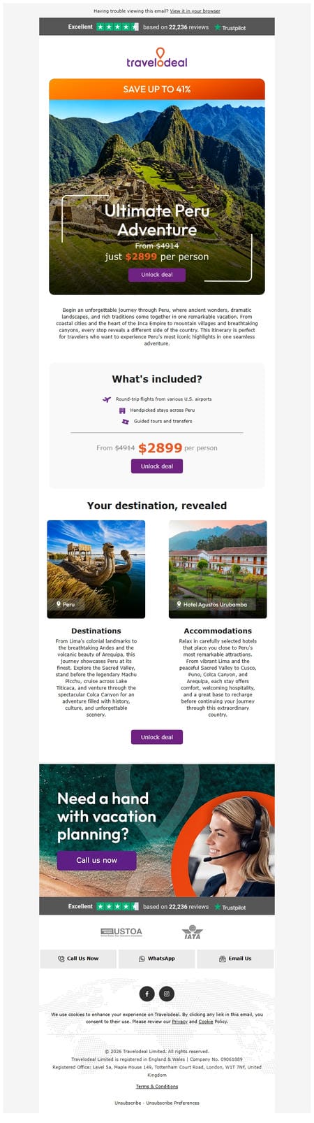 邮件模板创意 Travelodeal 20