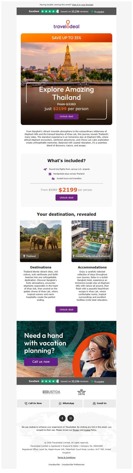 邮件模板创意 Travelodeal 21
