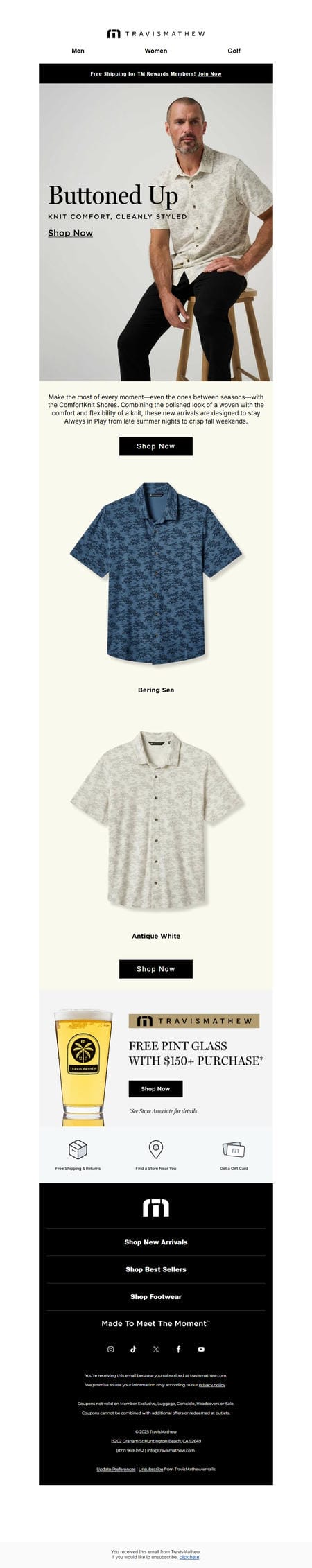 邮件模板创意 Travismathew 168