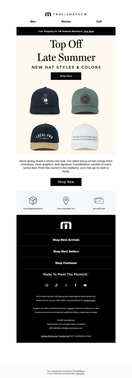 邮件模板创意 Travismathew 178
