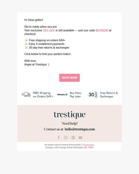 邮件模板创意 Trestique 113