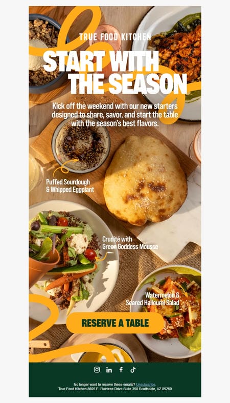 邮件模板创意 True Food Kitchen 7