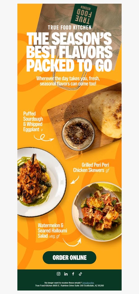邮件模板创意 True Food Kitchen 8