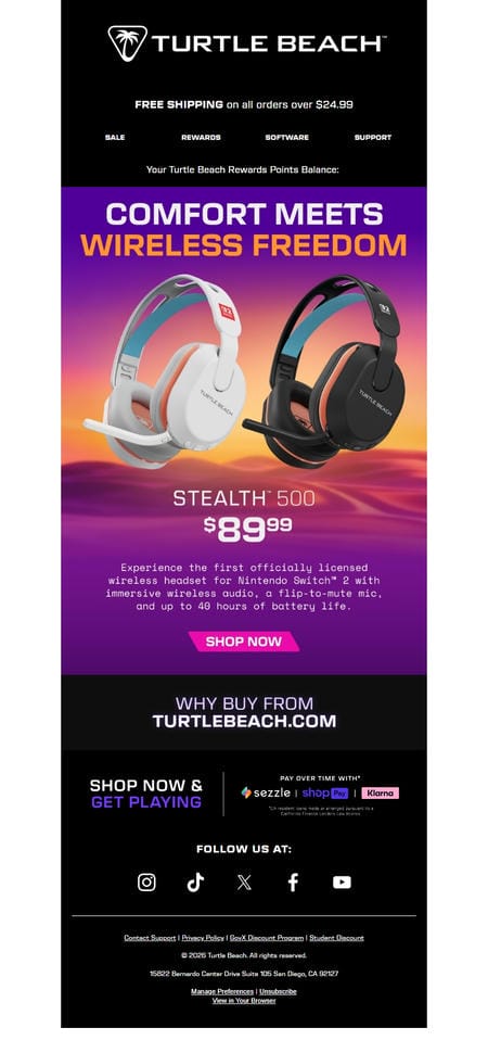 邮件模板创意 Turtle Beach Gaming 10