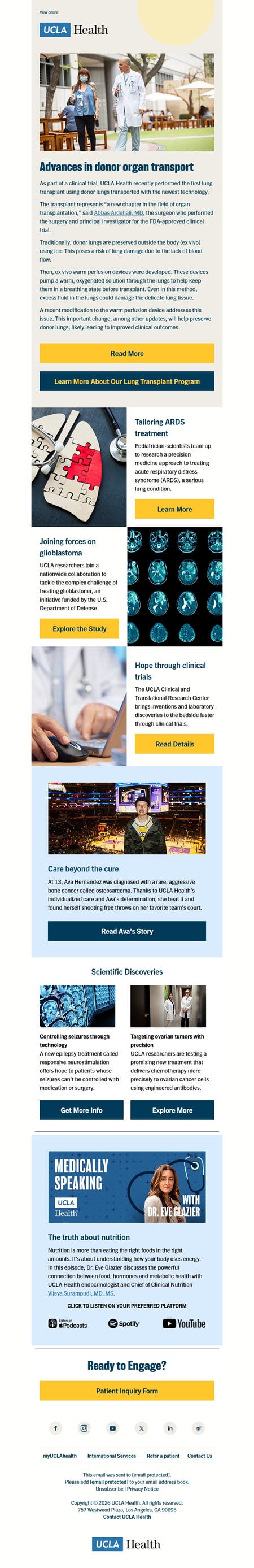邮件模板创意 Ucla Health International Services
