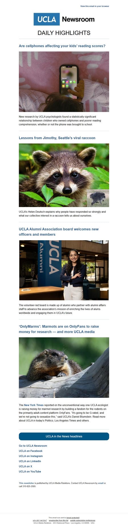 邮件模板创意 Ucla Newsroom 76