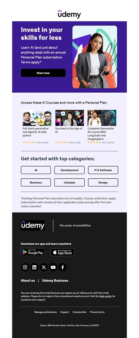 邮件模板创意 Udemy 144