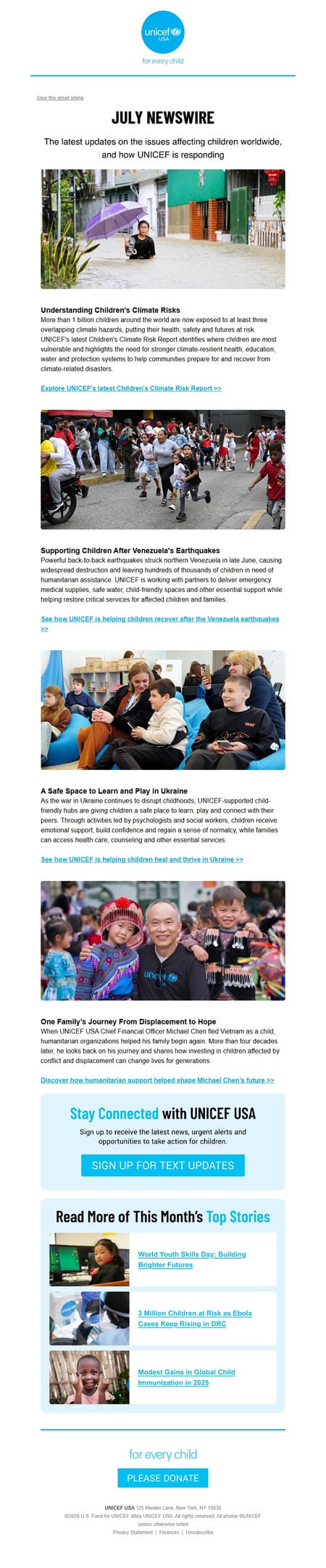 邮件模板创意 Unicef Usa 16