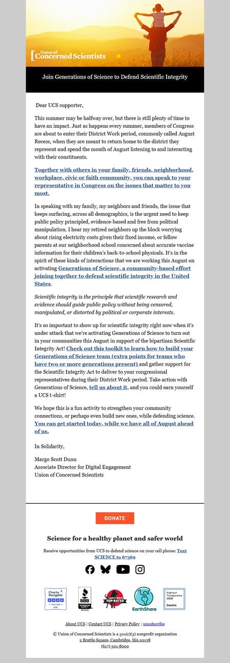 邮件模板创意 Union Of Concerned Scientists 6