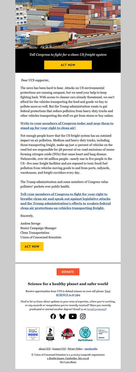 邮件模板创意 Union Of Concerned Scientists 7