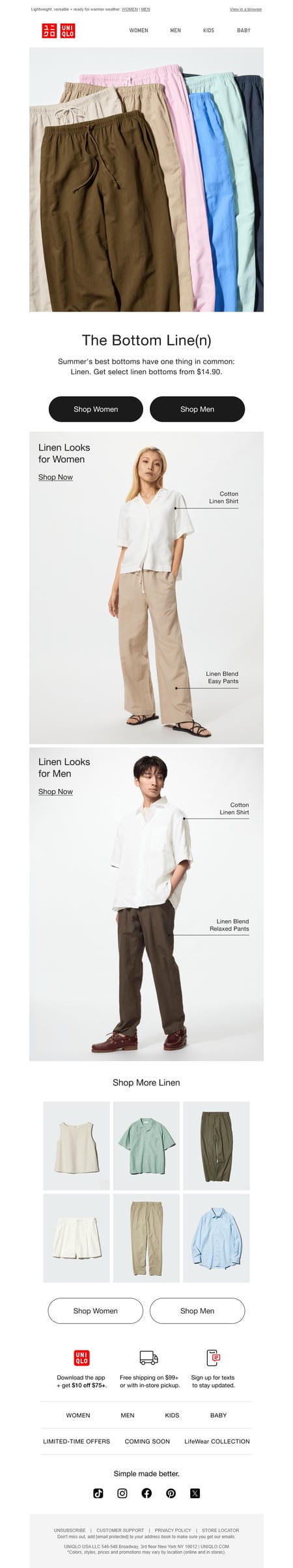 邮件模板创意 Uniqlo 498